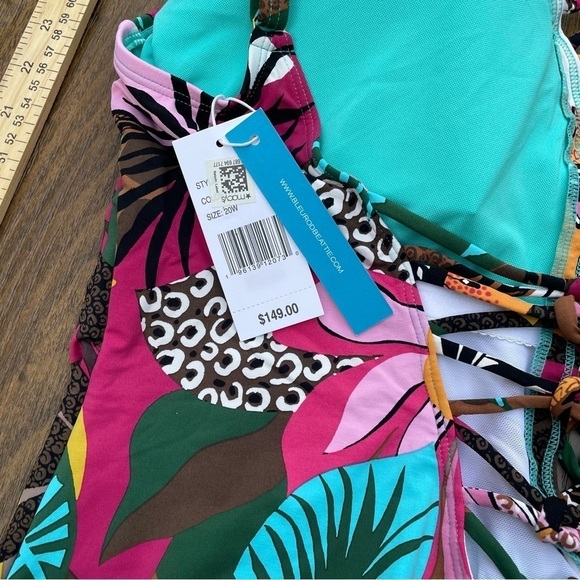 Bleu Rod Beattie Run Wild Printed Plus One piece swimsuit 20 W - Picture 7 of 11